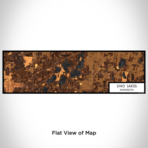 Flat View of Map Custom Lino Lakes Minnesota Map Enamel Mug in Ember