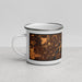 Left View Custom Lino Lakes Minnesota Map Enamel Mug in Ember