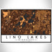 Lino Lakes Minnesota Map Print Landscape Orientation in Ember Style With Shaded Background