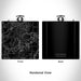 Rendered View of Lino Lakes Minnesota Map Engraving on 6oz Stainless Steel Flask in Black