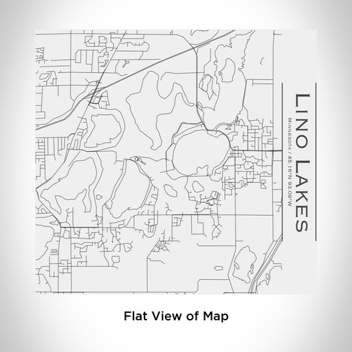 Rendered View of Lino Lakes Minnesota Map Engraving on 17oz Stainless Steel Insulated Tumbler in White