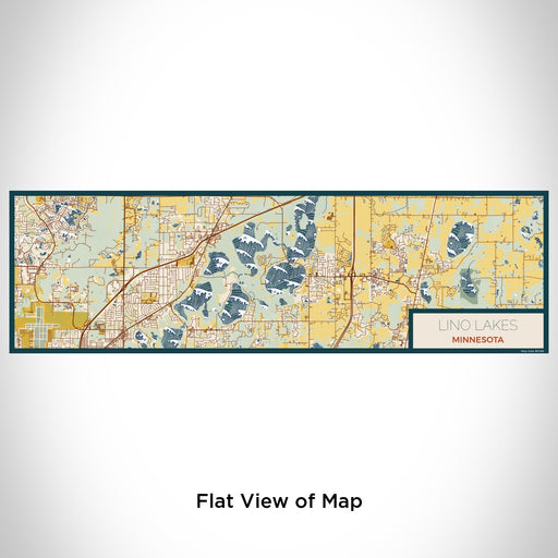 Flat View of Map Custom Lino Lakes Minnesota Map Enamel Mug in Woodblock