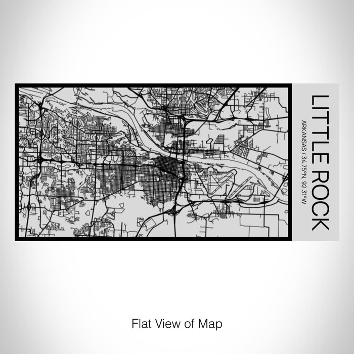 Rendered View of Little Rock Arkansas Map on 17oz Stainless Steel Insulated Cola Bottle in Stainless