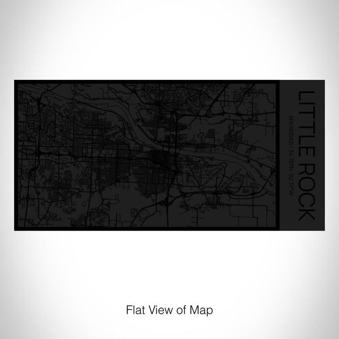 Rendered View of Little Rock Arkansas Map on 17oz Stainless Steel Insulated Cola Bottle in Stainless in Matte Black
