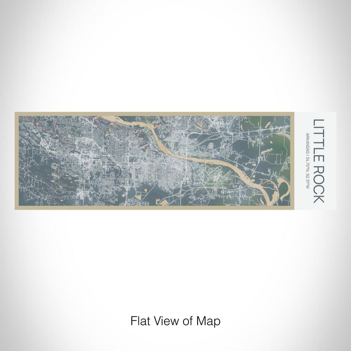 Rendered View of Little Rock Arkansas Map on 10oz Stainless Steel Insulated Cup in Afternoon with Sliding Lid
