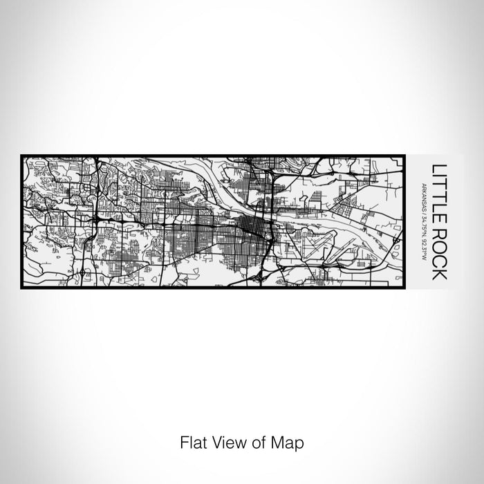Rendered View of Little Rock Arkansas Map on 10oz Stainless Steel Insulated Cup in Matte White with Sliding Lid