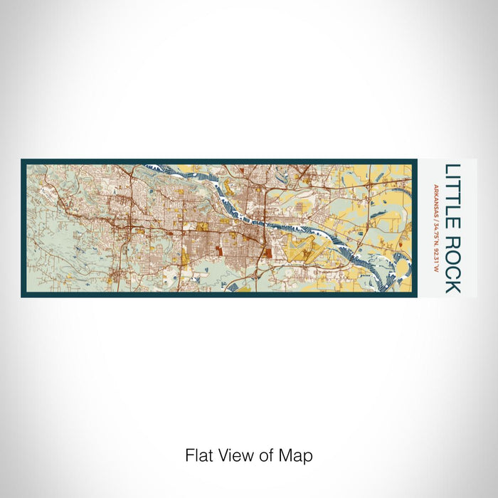 Rendered View of Little Rock Arkansas Map on 10oz Stainless Steel Insulated Cup in Woodblock with Sliding Lid