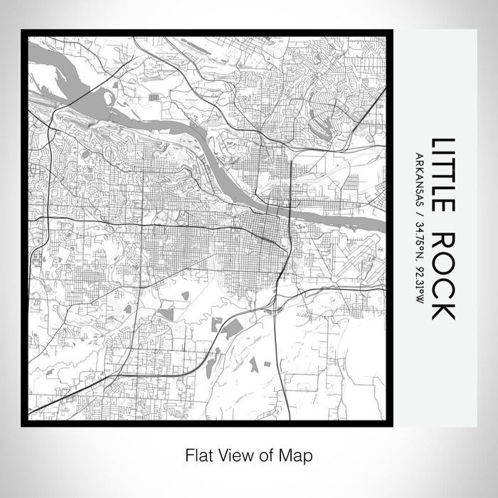 Rendered View of Little Rock Arkansas Map on 17oz Stainless Steel Insulated Tumbler in Classic Map Style