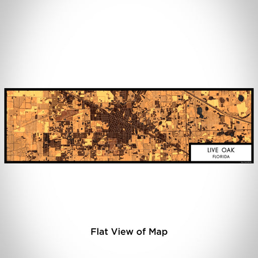 Flat View of Map Custom Live Oak Florida Map Enamel Mug in Ember