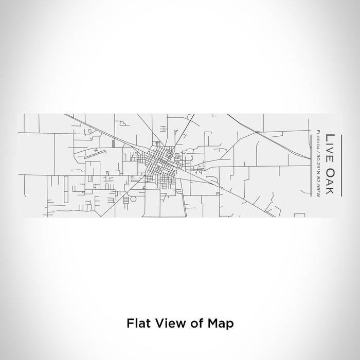 Rendered View of Live Oak Florida Map Engraving on 10oz Stainless Steel Insulated Cup with Sliding Lid in White