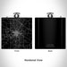 Rendered View of Live Oak Florida Map Engraving on 6oz Stainless Steel Flask in Black