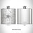 Rendered View of Live Oak Florida Map Engraving on 6oz Stainless Steel Flask