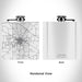 Rendered View of Live Oak Florida Map Engraving on 6oz Stainless Steel Flask in White