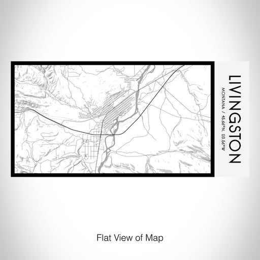 Rendered View of Livingston Montana Map on 17oz Stainless Steel Insulated Bottle with printed classic style map