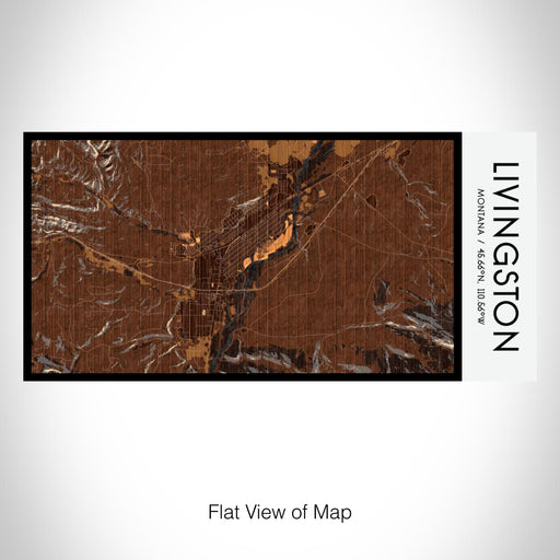 Rendered View of Livingston Montana Map on 17oz Stainless Steel Insulated Bottle with printed ember style map