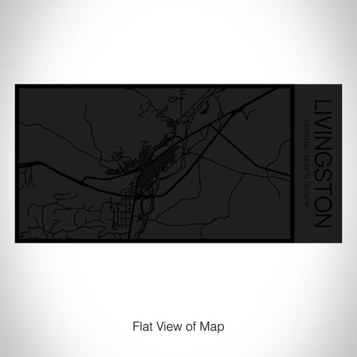 Rendered View of Livingston Montana Map on 17oz Stainless Steel Insulated Cola Bottle in Stainless in Matte Black