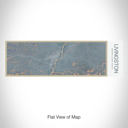 Rendered View of Livingston Montana Map on 10oz Stainless Steel Insulated Cup in Afternoon with Sliding Lid