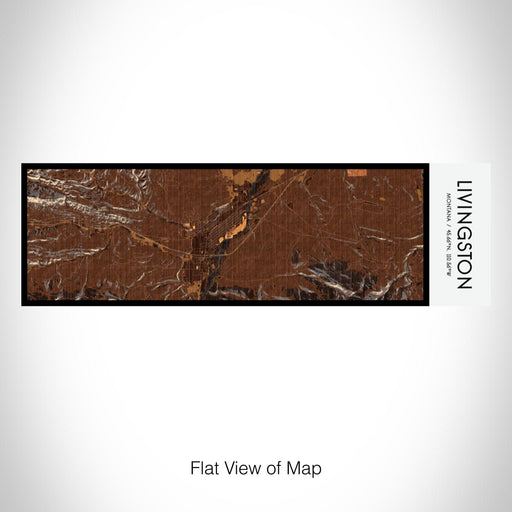 Rendered View of Livingston Montana Map on 10oz Stainless Steel Insulated Cup in Ember with Sliding Lid