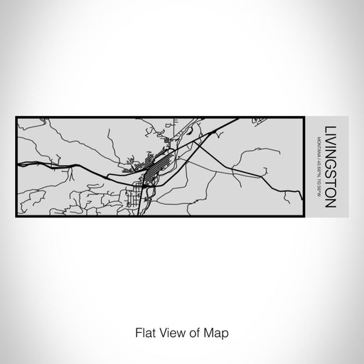 Rendered View of Livingston Montana Map on 10oz Stainless Steel Insulated Cup with Sipping Lid