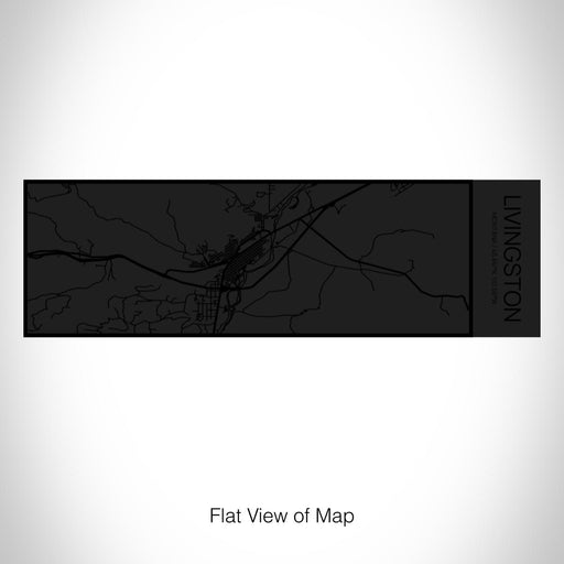 Rendered View of Livingston Montana Map on 10oz Stainless Steel Insulated Cup in Matte Black with Sliding Lid
