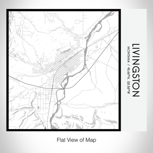 Rendered View of Livingston Montana Map on 17oz Stainless Steel Insulated Tumbler in Classic Map Style