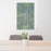 24x36 Llano Texas Map Print Portrait Orientation in Afternoon Style Behind 2 Chairs Table and Potted Plant