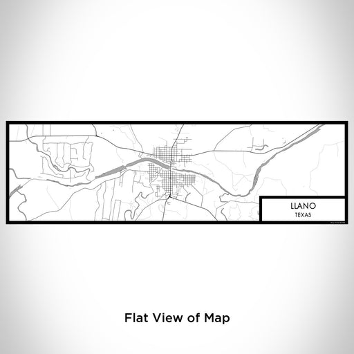 Flat View of Map Custom Llano Texas Map Enamel Mug in Classic