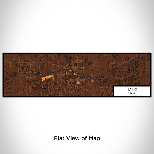Flat View of Map Custom Llano Texas Map Enamel Mug in Ember