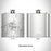 Rendered View of Llano Texas Map Engraving on 6oz Stainless Steel Flask