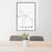 24x36 Logan Ohio Map Print Portrait Orientation in Classic Style Behind 2 Chairs Table and Potted Plant