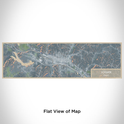 Flat View of Map Custom Logan Ohio Map Enamel Mug in Afternoon