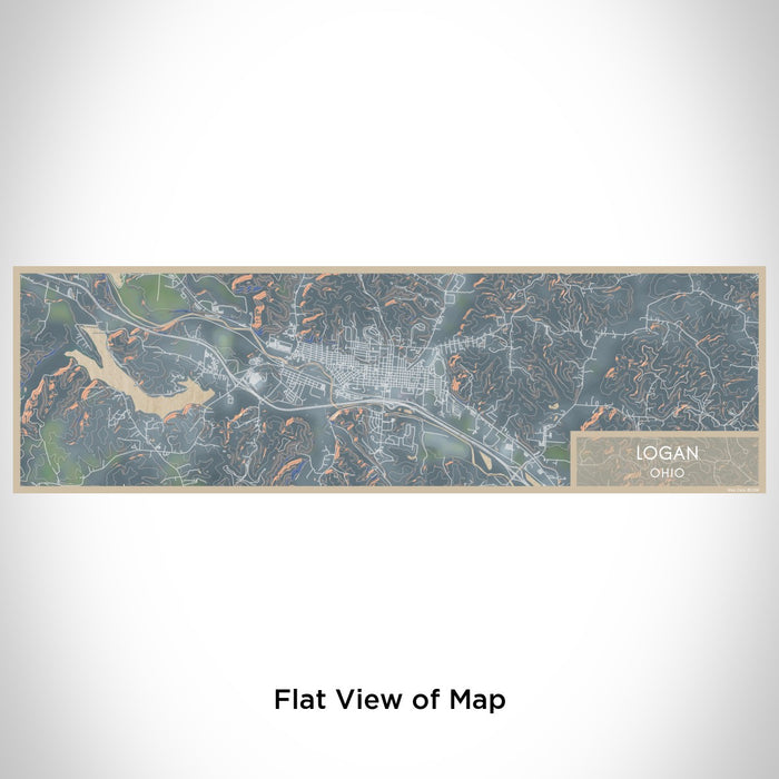 Flat View of Map Custom Logan Ohio Map Enamel Mug in Afternoon
