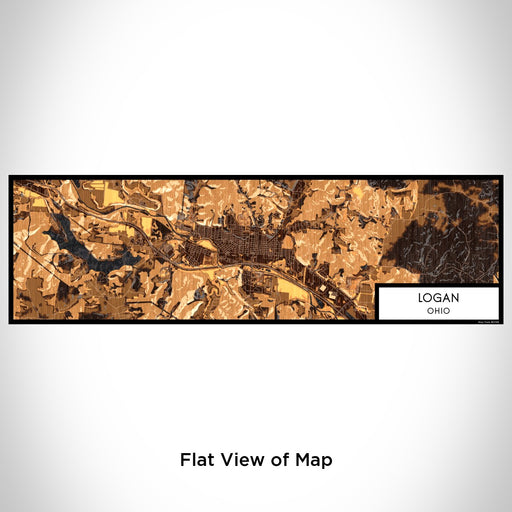 Flat View of Map Custom Logan Ohio Map Enamel Mug in Ember