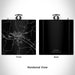 Rendered View of Logan Ohio Map Engraving on 6oz Stainless Steel Flask in Black