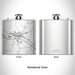 Rendered View of Logan Ohio Map Engraving on 6oz Stainless Steel Flask