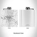 Rendered View of Logan Ohio Map Engraving on 6oz Stainless Steel Flask in White