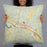 Person holding 22x22 Custom Logan Ohio Map Throw Pillow in Woodblock