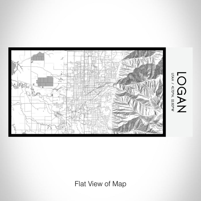 Rendered View of Logan Utah Map on 17oz Stainless Steel Insulated Bottle with printed classic style map
