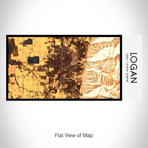 Rendered View of Logan Utah Map on 17oz Stainless Steel Insulated Bottle with printed ember style map
