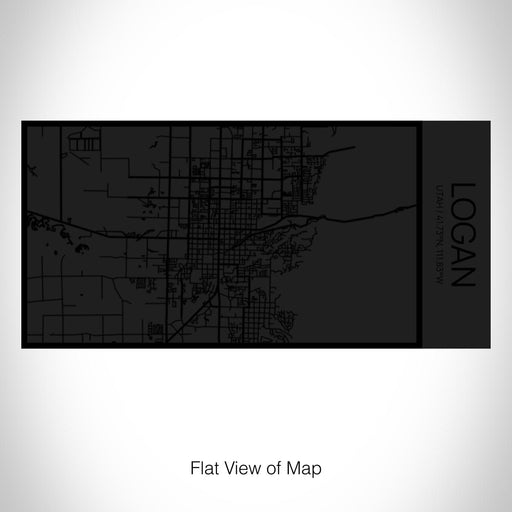 Rendered View of Logan Utah Map on 17oz Stainless Steel Insulated Cola Bottle in Stainless in Matte Black