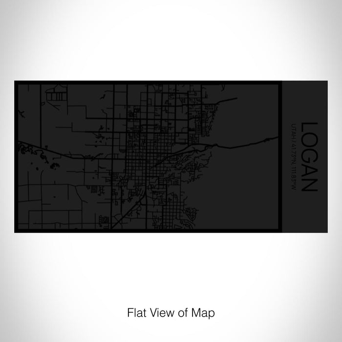 Rendered View of Logan Utah Map on 17oz Stainless Steel Insulated Cola Bottle in Stainless in Matte Black