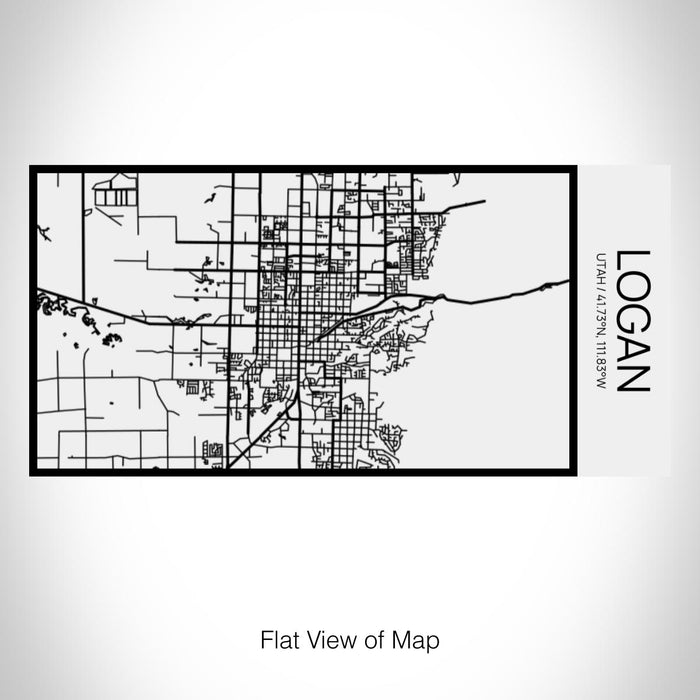 Rendered View of Logan Utah Map on 17oz Stainless Steel Insulated Cola Bottle in Stainless in Matte White