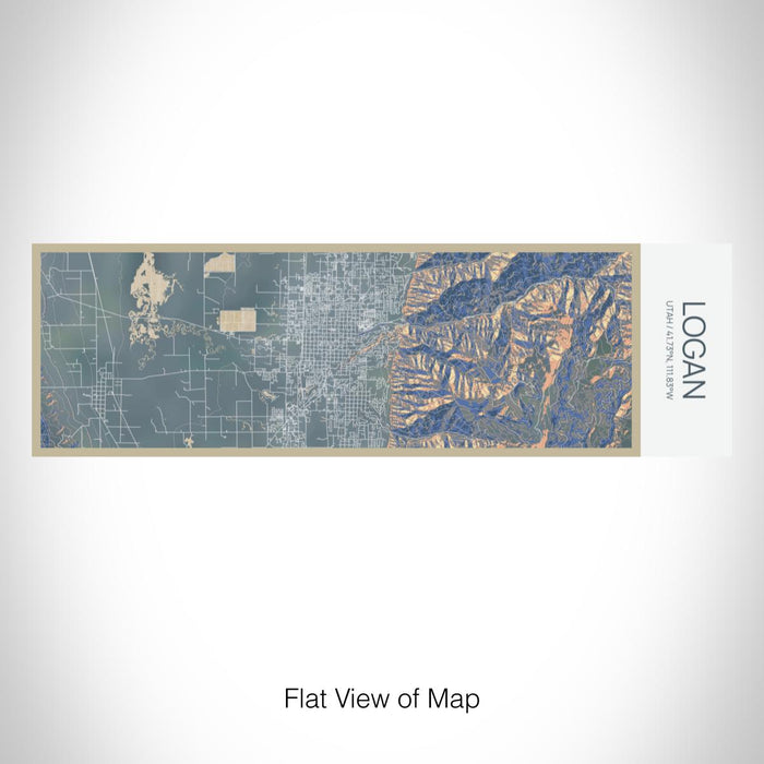 Rendered View of Logan Utah Map on 10oz Stainless Steel Insulated Cup in Afternoon with Sliding Lid