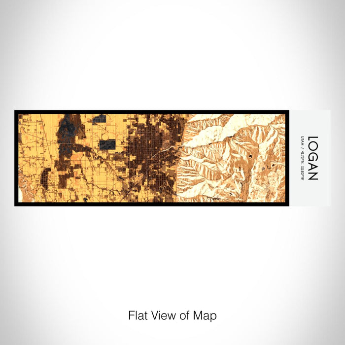 Rendered View of Logan Utah Map on 10oz Stainless Steel Insulated Cup in Ember with Sliding Lid