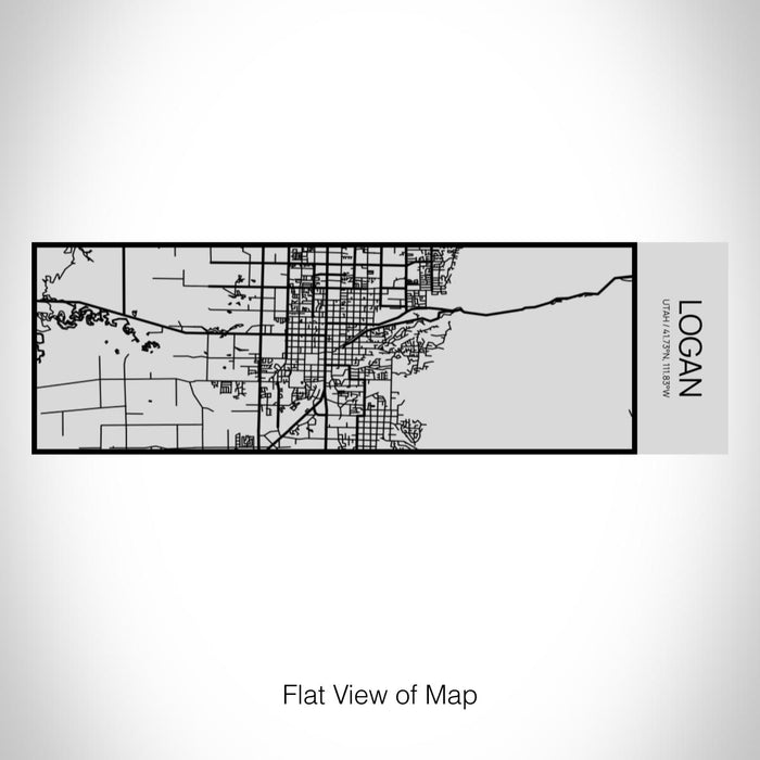 Rendered View of Logan Utah Map on 10oz Stainless Steel Insulated Cup with Sipping Lid