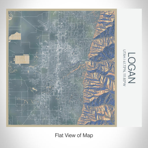 Rendered View of Logan Utah Map on 17oz Stainless Steel Insulated Tumbler in Afternoon Map Style