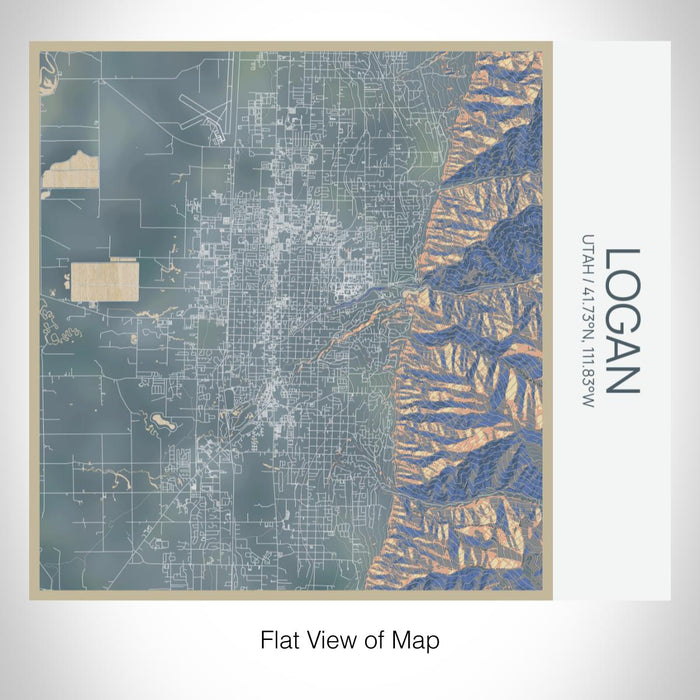 Rendered View of Logan Utah Map on 17oz Stainless Steel Insulated Tumbler in Afternoon Map Style