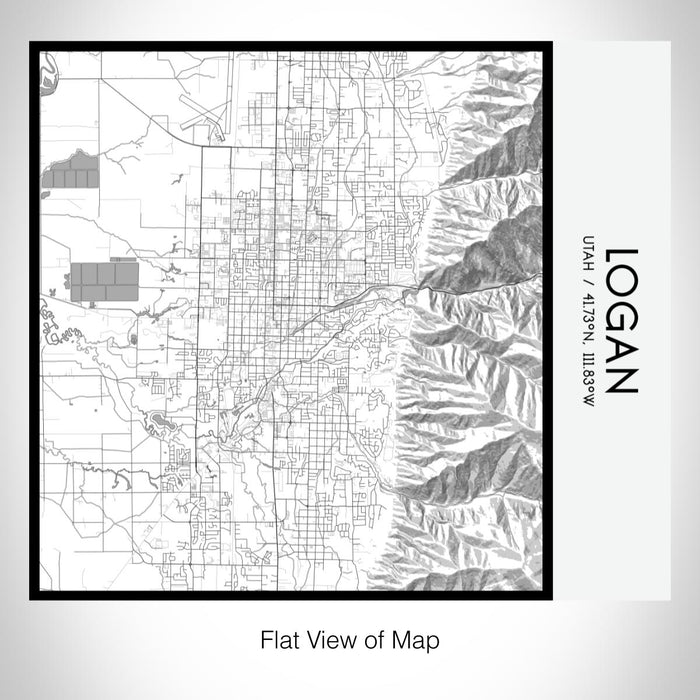 Rendered View of Logan Utah Map on 17oz Stainless Steel Insulated Tumbler in Classic Map Style