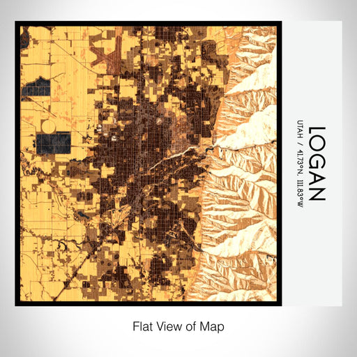 Rendered View of Logan Utah Map on 17oz Stainless Steel Insulated Tumbler in Ember Map Style