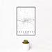 12x18 Logansport Indiana Map Print Portrait Orientation in Classic Style With Small Cactus Plant in White Planter